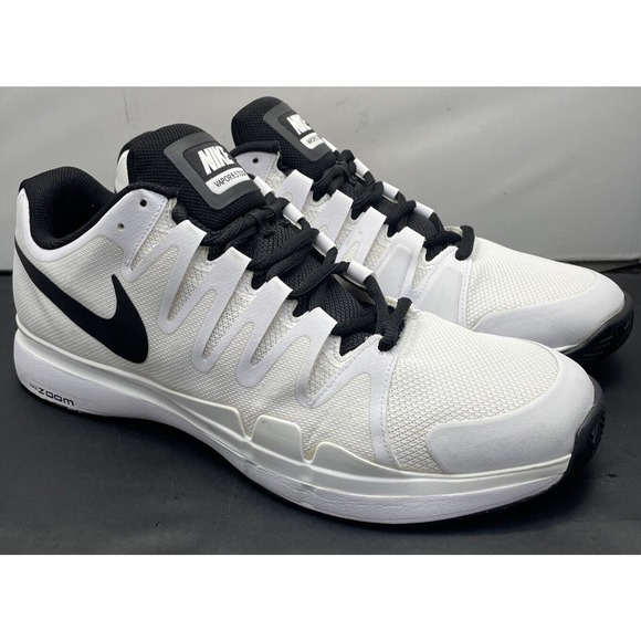 Nike Zoom Vapor 9.5 Tour White Black Federer Rafa Tennis 631458 Mens Size 14 main image 7
